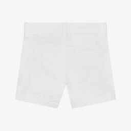 Mayoral-Boys White Cotton Twill Chino Shorts | Childrensalon