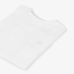 Mayoral-Boys White Fine Knit T-Shirt | Childrensalon