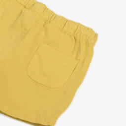 Mayoral-Boys Yellow Cotton & Linen Shorts | Childrensalon