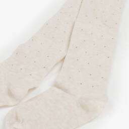 Mayoral-كولون مزين بكريستال قطن محبوك لون بيج للبنات  | Childrensalon