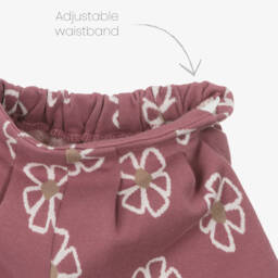 Mayoral-طقم شورت جيرسي بطبعة ورود لون زهري وبيج للبنات | Childrensalon