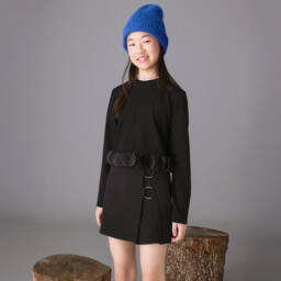 Mayoral-توب جيرسي مضلع لون أسود للبنات  | Childrensalon