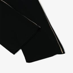 Mayoral-Girls Black Wide-Leg Trousers with Constrasting Waistband | Childrensalon