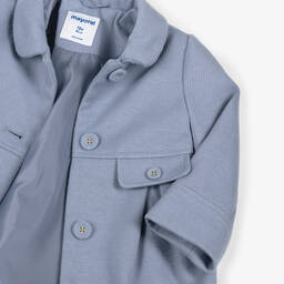 Mayoral-Girls Blue Felted Coat | Childrensalon