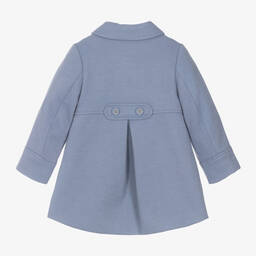 Mayoral-Girls Blue Felted Coat | Childrensalon