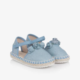 Mayoral-Girls Blue Glitter Sparkle Espadrilles | Childrensalon