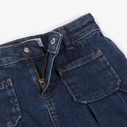 Mayoral-Girls Blue Pleated Denim Skirt | Childrensalon