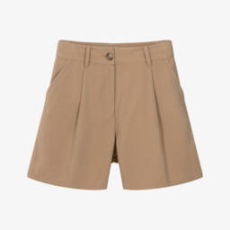 Mayoral-Шорты коричневые с ремнем для девочек | Childrensalon