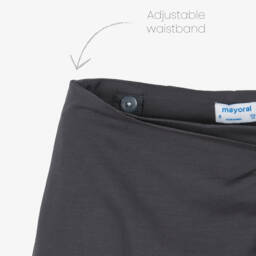 Mayoral-Girls Charcoal Grey Linen Blend Wrap Front Skort | Childrensalon