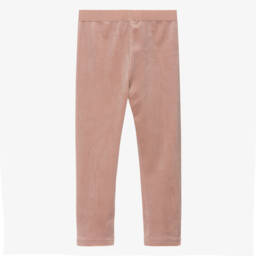 Mayoral-Girls Dusky Pink Velour Leggings | Childrensalon