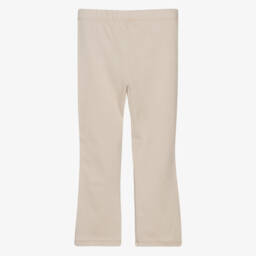 Mayoral-Girls Flared Beige Denim Jeggings | Childrensalon