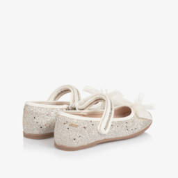 Mayoral-Блестящие серебристые туфли с пайетками- звездами для девочек | Childrensalon