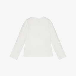 Mayoral-Лонгслив кремовый хлопковый для девочек | Childrensalon