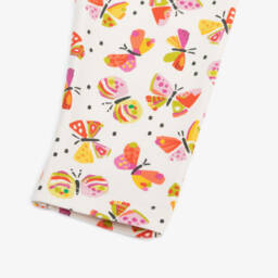 Mayoral-Girls Ivory Cotton Butterfly Print Leggings | Childrensalon