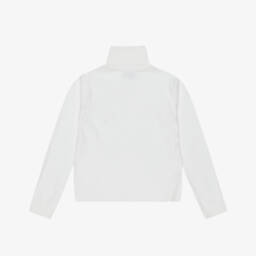 Mayoral-Girls Ivory Cotton Knit Roll Neck Top | Childrensalon