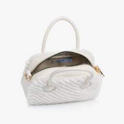 Mayoral-Сумочка кремовая из искусственного меха и кожи для девочек (20см) | Childrensalon