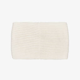 Mayoral-Girls Ivory Knitted Hat, Glove & Scarf Set | Childrensalon