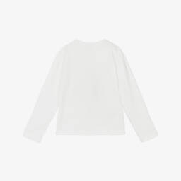 Mayoral-Топ с длинными рукавами кремово-розовый из хлопка для девочек | Childrensalon