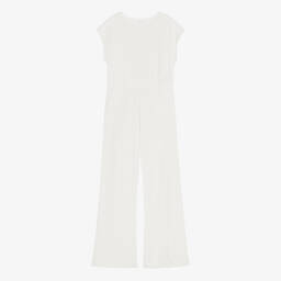 Mayoral-Girls Ivory Sleeveless Jumpsuit | Childrensalon