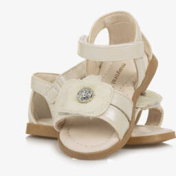 Mayoral-Girls Ivory Tulle Flowers Sandals | Childrensalon