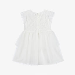 Mayoral-Girls Ivory Tulle & Sequin Dress | Childrensalon