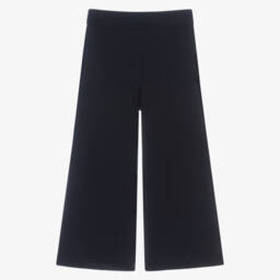 Mayoral-Брюки клеш синие вязаные для девочек | Childrensalon