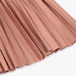 Mayoral-Girls Peach Pink Sequin Pleated Dress Set | Childrensalon