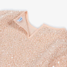 Mayoral-Girls Peach Pink Sequin Pleated Dress Set | Childrensalon