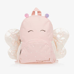 Mayoral-حقيبة ظهر بشكل فراشة كانفاس لون زهري للبنات (26 سم) | Childrensalon