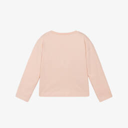 Mayoral-Топ розовый из хлопкового трикотажа с кружевным карманом для девочек | Childrensalon