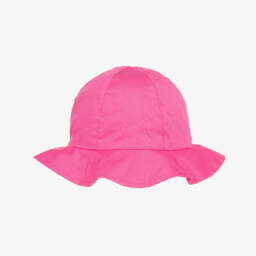 Mayoral-Girls Pink Cotton Twill Sun Hat | Childrensalon