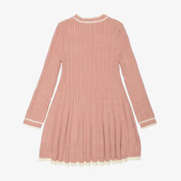 Mayoral-Girls Pink Fit & Flare Knitted Dress | Childrensalon