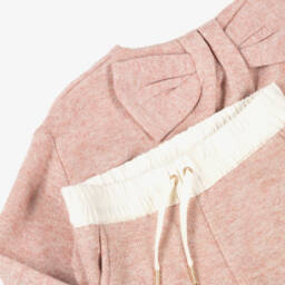 Mayoral-Girls Pink Lurex Knitted Trouser Set | Childrensalon