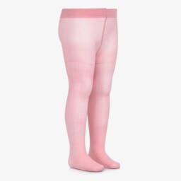 Mayoral-Girls Pink Plumeti Dot Tights | Childrensalon