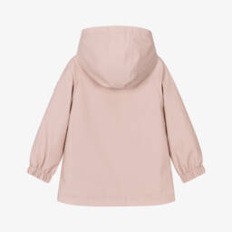 Mayoral-Girls Pink Raincoat with Fleece & Faux Fur Lining | Childrensalon