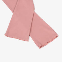 Mayoral-Girls Pink Ribbed Cotton Leggings | Childrensalon