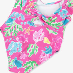 Mayoral-Girls Pink Sea Life Swimsuit | Childrensalon