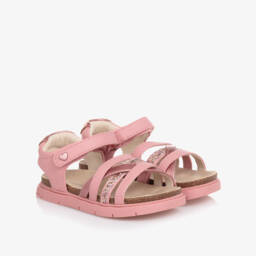Mayoral-Girls Pink Strappy Faux Leather Sandals | Childrensalon
