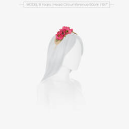 Mayoral-Girls Vibrant Pink Flower Hairband | Childrensalon
