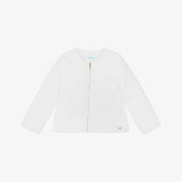 Mayoral-Girls White Padded Jacket | Childrensalon