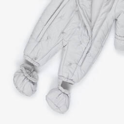 Mayoral Для новорожденных-Grey Safari Animals Baby Snowsuit | Childrensalon