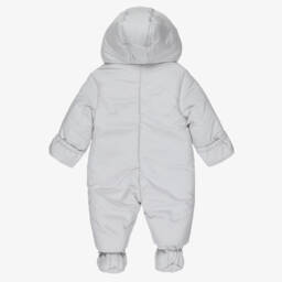 Mayoral Для новорожденных-Grey Safari Animals Baby Snowsuit | Childrensalon