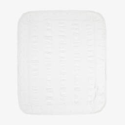 Mayoral Newborn-Ivory Cotton & Eco Vero Knitted Baby Shawl (100cm) | Childrensalon