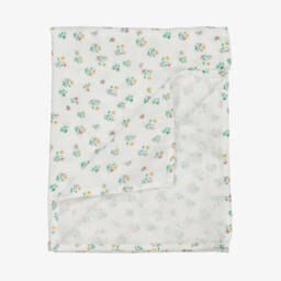 Mayoral Newborn-Ivory Floral Swaddle (114cm) | Childrensalon