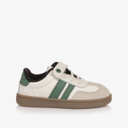 Mayoral-Кроссовки кремово-зелёные в стиле T-toe | Childrensalon