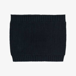 Mayoral-Снуд синий из хлопка в рубчик | Childrensalon