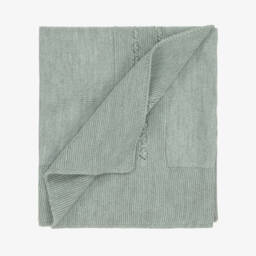 Mebi-Green Knitted Baby Blanket (93cm) | Childrensalon