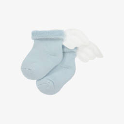 Meia Pata-Blue Angel Wing Baby Socks | Childrensalon