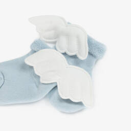 Meia Pata-Blue Angel Wing Baby Socks | Childrensalon