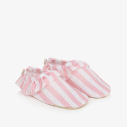 Girls Pink & White Striped Aqua Shoes (UPF50+)